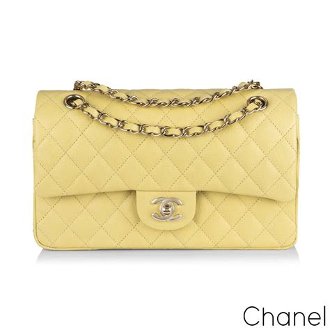 chanel yellow caviar bag|Flap Bags .